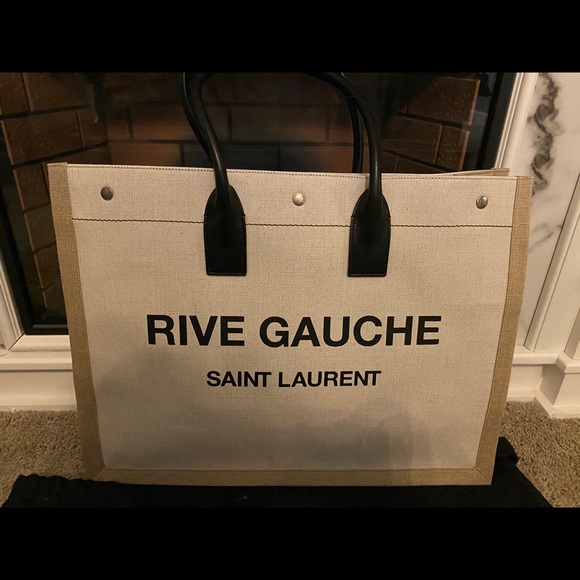 Saint Laurent Rive Gauche Tote Cream - Picture 2 of 5
